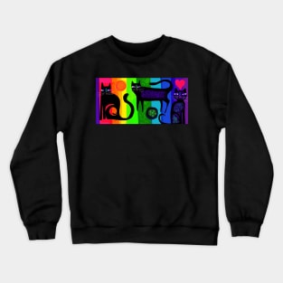 Colourful cats made with paper 53 Crewneck Sweatshirt